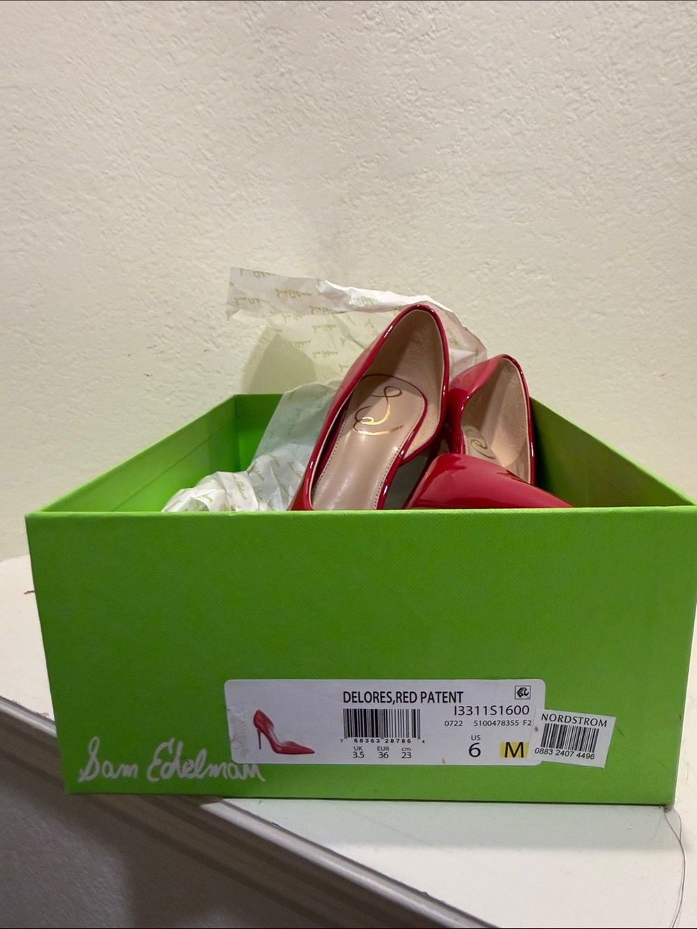 Sam Edelman Red Patent Pointed-Toe High Heels - Picture 5 of 5